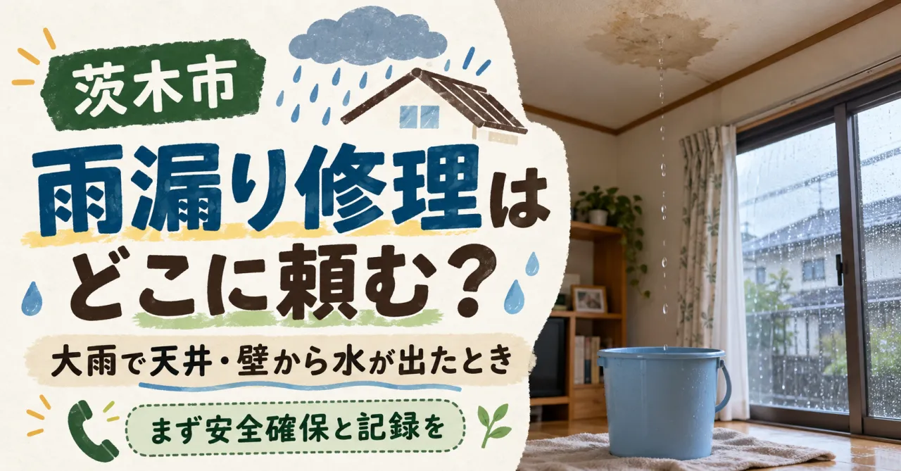 茨木市の雨漏り修理・相談先