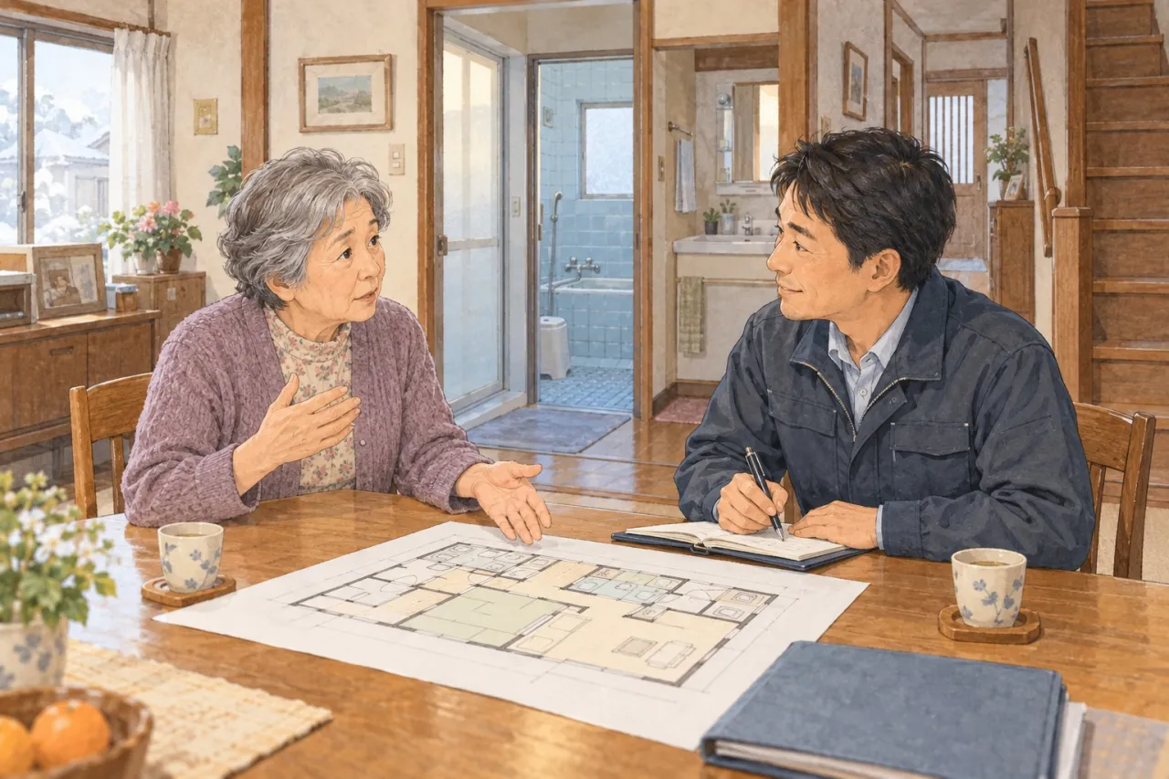 【戸建てリフォーム事例】築30年、水回りと1階の生活動線を見直した家